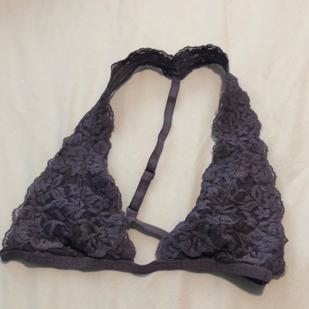 Free people lace bralette with t-strap back